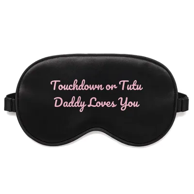 Gender Reveal Dad Sleep Mask - Touchdown or Tutu Design