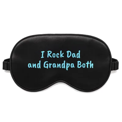 Dad Grandpa Sleep Mask I Rock Dad and Grandpa Both Design