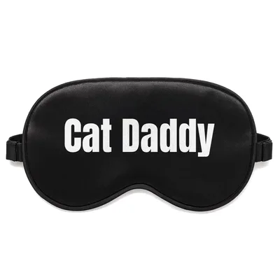 Cat Daddy Sleep Mask: Retro Bold Text Design for Feline Fans