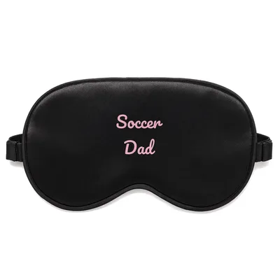 Soccer Dad Sleep Mask: Pink Script Design for Football Fans
