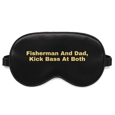 Bass Fisherman Dad Sleep Mask - Double Duty Angler Joke