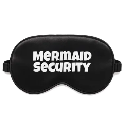 Mermaid Security Sleep Mask for Dad with Bold White Text