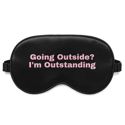 Outdoorsy Dad Pun Sleep Mask: Going Outside? I'm Outstanding
