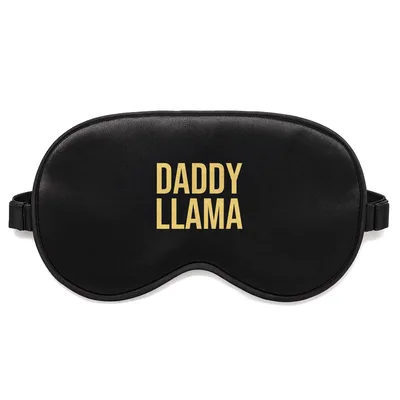 Llama Dad Sleep Mask: Bold Daddy Llama Text Design for Men