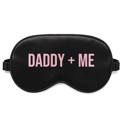 Daddy and Me Sleep Mask: Bold Pink Text Design for Dads