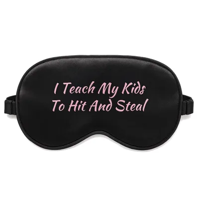Baseball Coach Dad Sleep Mask: I Teach My Kids To Hit And Steal