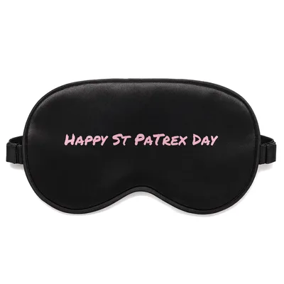 St Patrick's Day Dinosaur Sleep Mask: Happy St Patrix Day Print