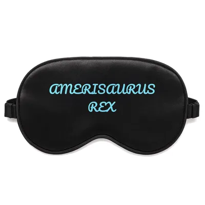 Patriotic Dinosaur Sleep Mask: Amerisaurus Rex Text Design