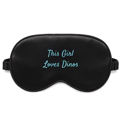 Dino Lover Sleep Mask: This Girl Loves Dinos Design