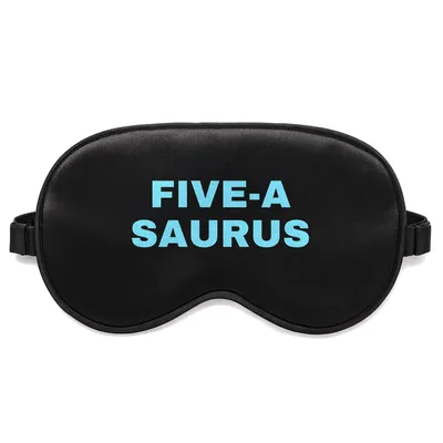 Five Year Old Dinosaur Sleep Mask: FIVE-A SAURUS Design