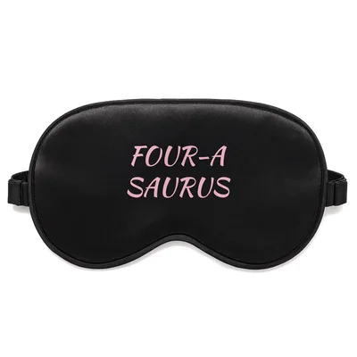 Dinosaur Fourth Birthday Sleep Mask: Four-A Saurus Design