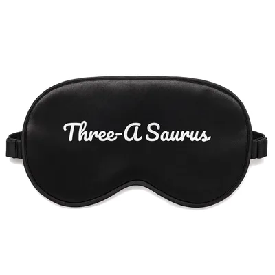 Three-A-Saurus 3rd Birthday Sleep Mask for Dino Fans