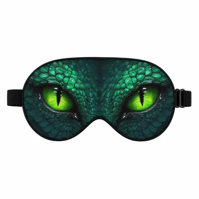 Green Dragon Sleep Mask for Night Rest and Travel