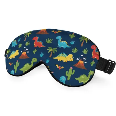 Cute Dinosaurs Prehistoric Landscape Sleep Mask for Dinosaur Lovers