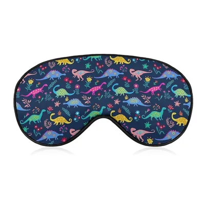 Dinosaur Pattern Colorful Sleep Mask for Lovers of Prehistoric Art