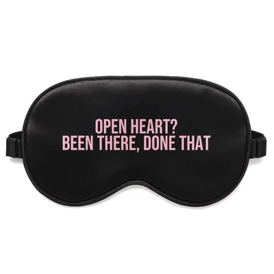 Open Heart Survivor Sleep Mask: Bold Pink Text Design for Resilience