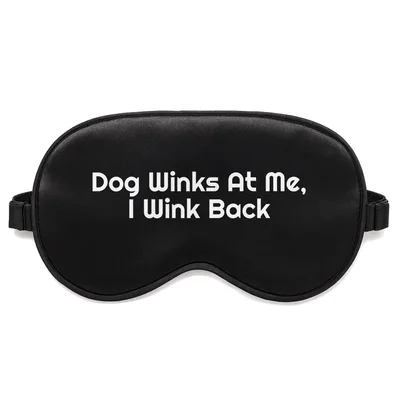 Dog Wink Sleep Mask: Winking Dog Lover Design for Fun Rest