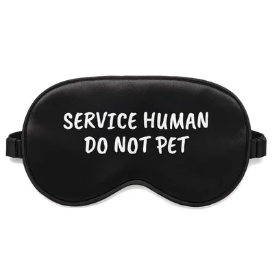 Service Human Do Not Pet Sleep Mask for Working Dogs