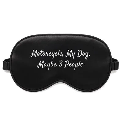 Motorcycle Dog Lover Sleep Mask for Bikers and Pups