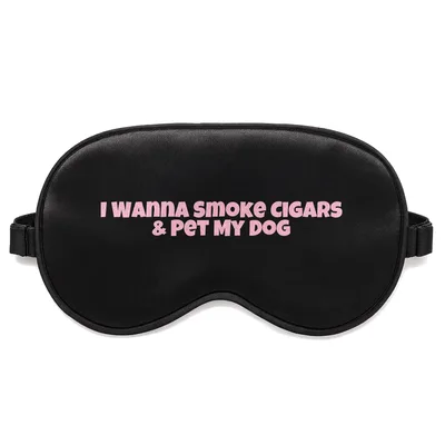 Dog Lover Cigar Sleep Mask for Cigar and Dog Enthusiasts