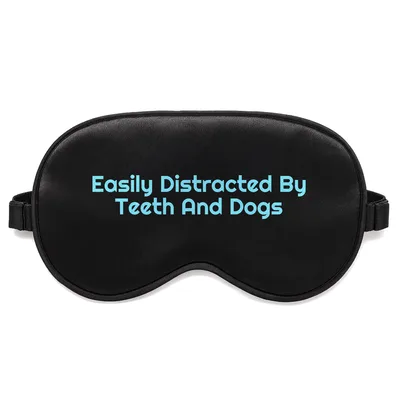 Dental Hygienist Dog Lover Sleep Mask for Teeth and Dog Fans