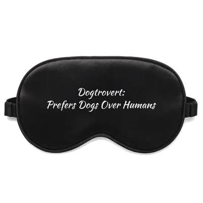 Dog Lover Introvert Sleep Mask: Dogtrovert Design