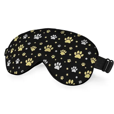 Dog Paw Prints Stars Sleep Mask for Pet Lovers