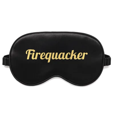 Firequacker Duck Sleep Mask: Retro Text Design for 4th of July Fans