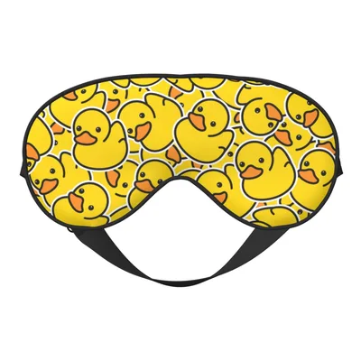 Rubber Duck Sleep Mask: Cute Cartoon Yellow Duck Pattern Eye Shade