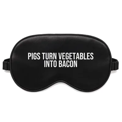 Bacon Lover Sleep Mask: Pigs Turn Vegetables Into Bacon Design