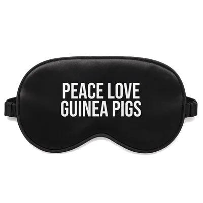 Guinea Pig Lover Sleep Mask: Peace Love Guinea Pigs Design