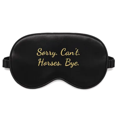 Horses Bye Sleep Mask for Equestrian Enthusiasts