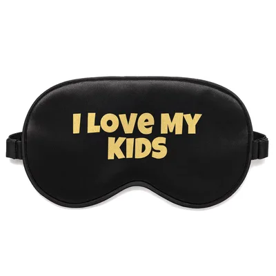 Proud Parent Sleep Mask: I Love My Kids Design for Goat Lovers