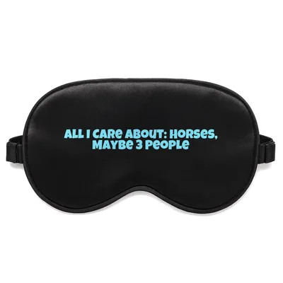 Horses Over People Sleep Mask for Equestrian Lovers