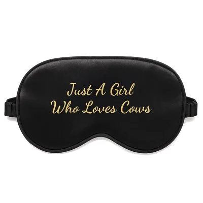 Cow Just A Girl Sleep Mask for Farm Lovers