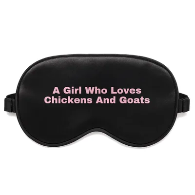 Goat Farmer Sleep Mask: A Girl Who Loves Chickens And Goats Design