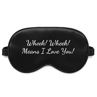 Guinea Pig Mom Sleep Mask: Wheek Means I Love You Design