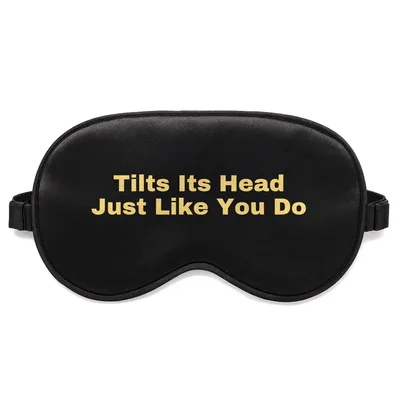 Dog Lover Head Tilt Sleep Mask for Funny Farm Animal Fans