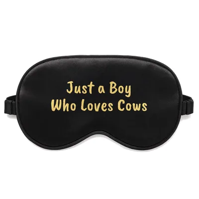 Cow Lover Boy Sleep Mask: Just a Boy Who Loves Cows Design