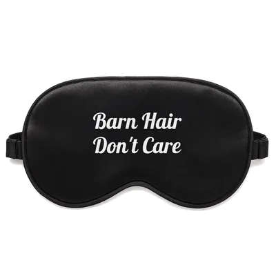 BARN HAIR DON'T CARE Sleep Mask for Equestrian Riders
