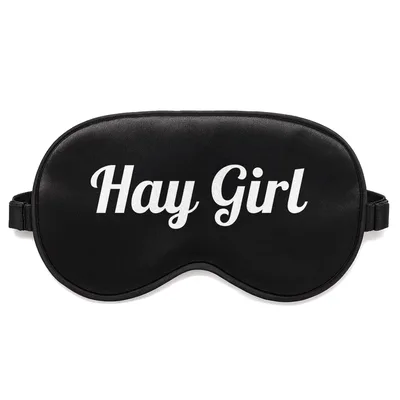 Hay Girl Farmer Funny Sleep Mask for Cattle Lovers
