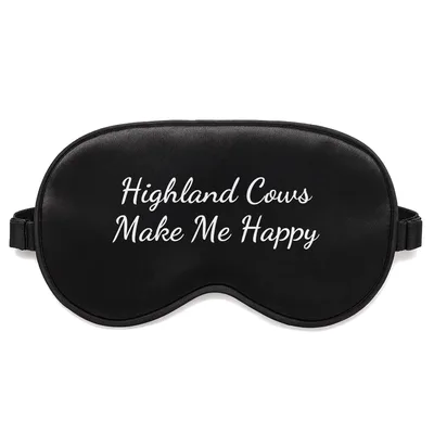 Highland Cow Sleep Mask: Cows Make Me Happy Design