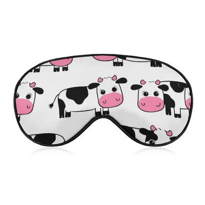 Cute Cow Pattern Sleep Mask for Farm Lovers and Travelers