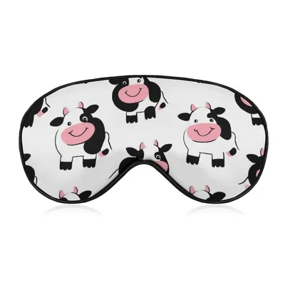 Pink Snout Cartoon Cow Sleep Mask for Farm Lovers