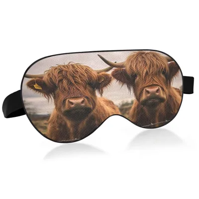 Highland Cows Photo Sleep Mask for Farm Lovers