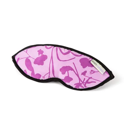 Purple Orchid Floral Pattern Sleep Mask: Botanical Print for Rest