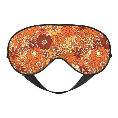 Retro Boho Floral Sleep Mask for Vintage Flower Lovers