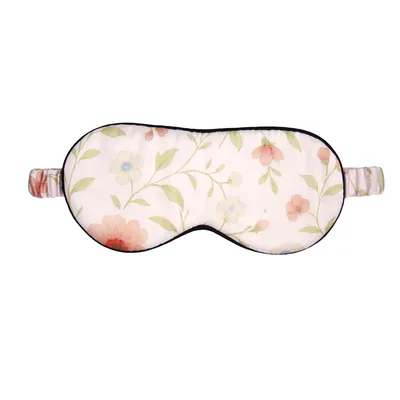 Pink Floral Print Sleep Mask: Soft Watercolor Flowers for Gentle Rest