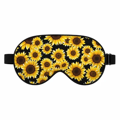 Sunflower Pattern Yellow Sunflowers Sleep Mask: Vibrant