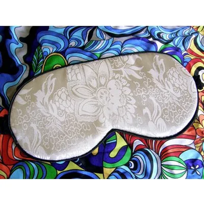 Silk Brocade Floral Sleep Mask for Botanical Lovers